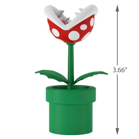 New! Super Mario Bros. Piranha Plant Hallmark Keepsake Ornament 2019 Nintendo - Picture 2 of 3